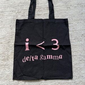 Delta Gamma Black Tote Bag